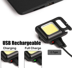 USB rechargeable type-C charging keychain light