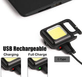 USB rechargeable type-C charging keychain light