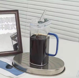 Square glass mug