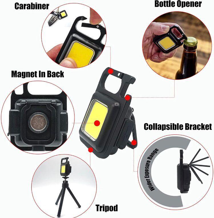 USB rechargeable type-C charging keychain light