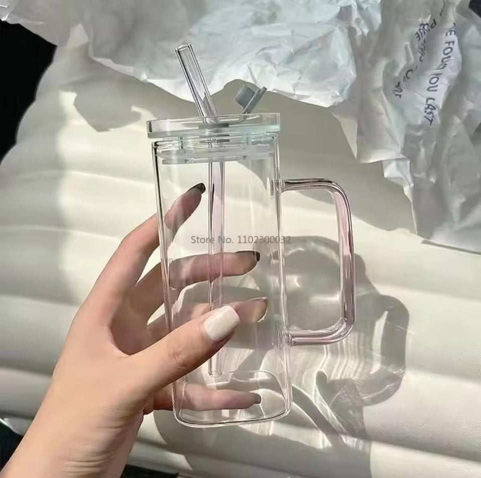 Square glass mug