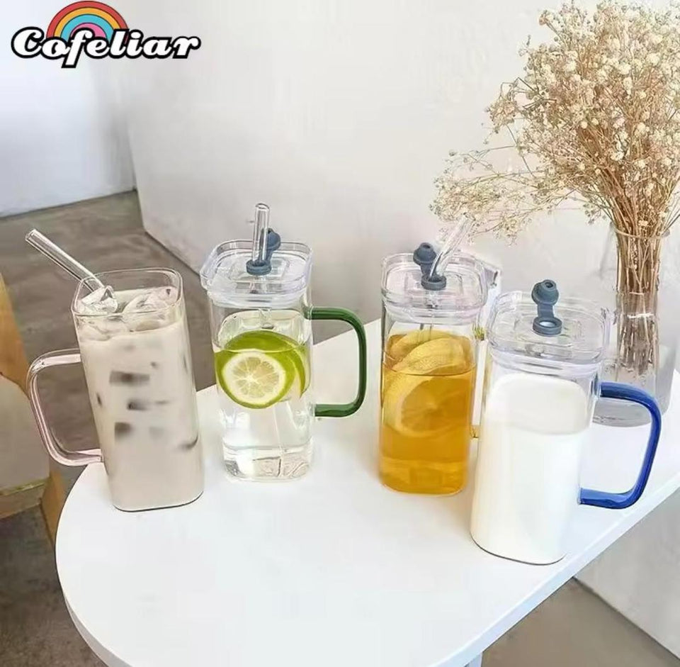 Square glass mug
